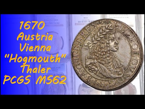 1670 Austria Vienna Thaler Silver Leopold Hogmouth DAV-3225 PCGS MS62