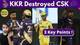 KKR beat CSK in First Match of IPL 2022 | KKR vs CSK Match 1 Review | MS Dhoni Half Century vs KKR