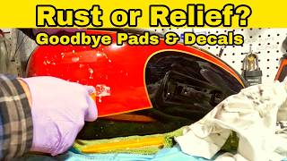 W650 Tank Tear Down & Inspection - Rust or Relief? | Goodbye Decals, Goodbye Knee Pads