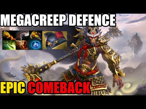 Monkey King Megacreep Defence - Epic Comeback Immortal Rank - Dota 2