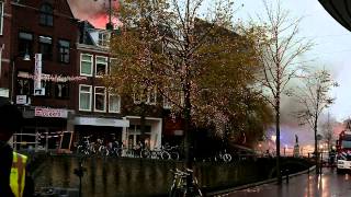 preview picture of video 'Zeer grote brand in centrum Leeuwarden (GRIP 2 ) De Kelders'