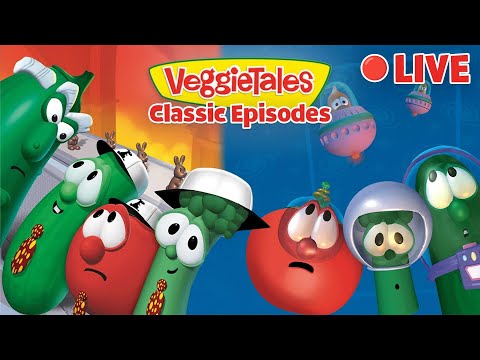 LIVE 🔴 Classic Episodes of VeggieTales! 🎦 Laughter, Lessons, and Faith 🍅🥒