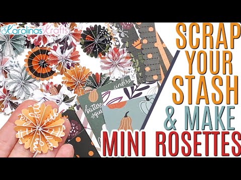 Scrap Your Stash Series: Use Scraps to Make Mini Rosettes, Paper Embellishments Using Scraps