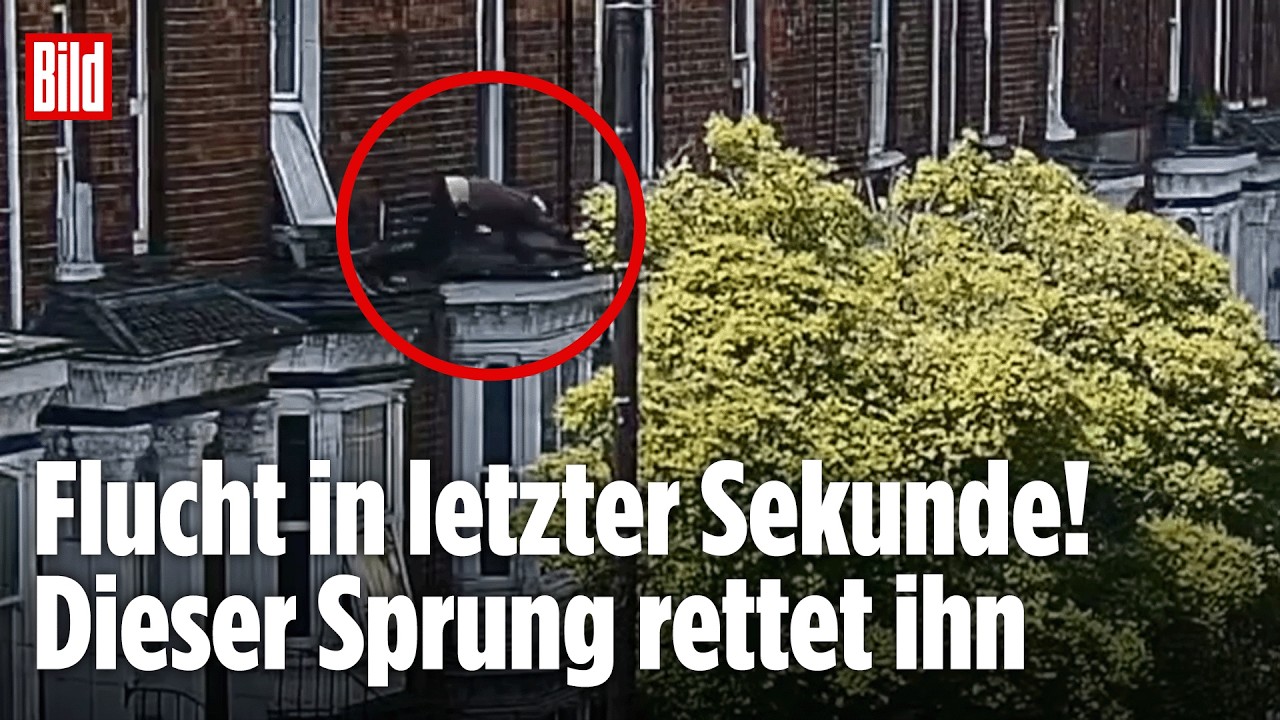 Flucht aus Gefangenschaft: Mann springt um sich zu retten