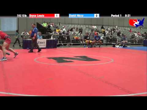 Bryce Lewis vs. David Meza at 2013 Junior Nationals - FILA - FS