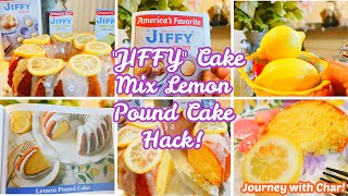 "JIFFY" LEMON POUND CAKE MADE WITH JIFFY CAKE MIX! REVIEW. LET'S TRY THIS CAKE!