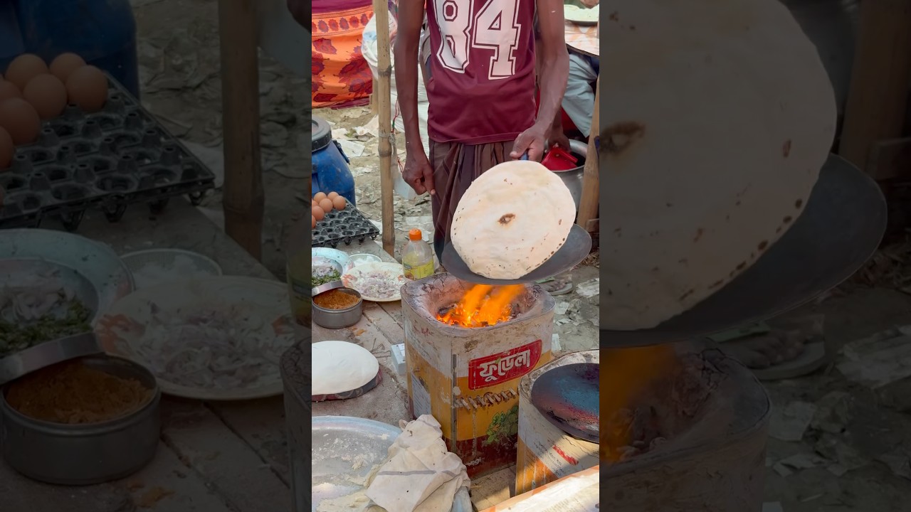 Amazing Ruti Making on Coal Fire #streetfood #viral #shorts