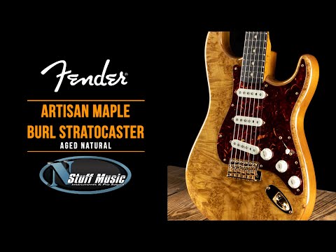 Обзор электрогитары Fender Artisan Maple Burl Strat NOS Aged Natural