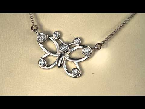 Diamond Butterfly Pendant by Christopher Michael