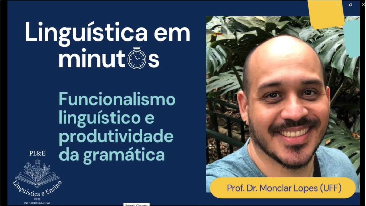 Linguística em minutos- Funcionalismo linguístico (Prof. Dr. Monclar Lopes)
