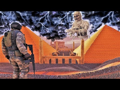 4,000,000 Army of the Cursed Pharaoh Attacking Egyption City - Ultimate Epic Battle Simulator 2