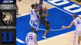 Army vs Duke Condensed Game | 2018-19 ACC Basketball