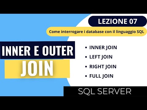 SQL SERVER | Corso SQL 2023 Ep.07 | Come usare le JOIN-INNER JOIN, LEFT JOIN, RIGHT JOIN e FULL JOIN