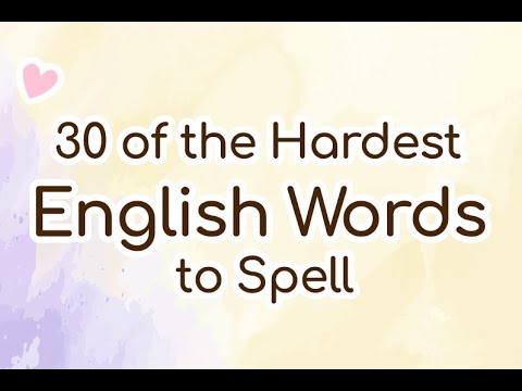 English Lesson #20 | 30 Hardest Words to Spell