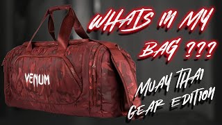 🥊 What’s In My Muay Thai Gym Bag? | Venum Trainer Lite Camo Burgundy