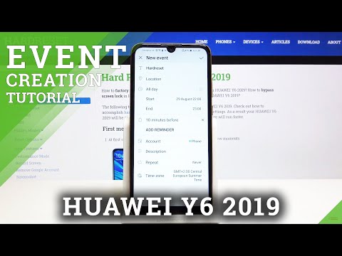 How to Add Event to Calendar in Huawei Y6 (2019) - Set Up Calendar Notifications