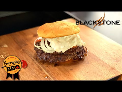 How to make a Gyro Burger | Blackstone Griddle SmashBurger | Homemade Tzatziki Sauce!