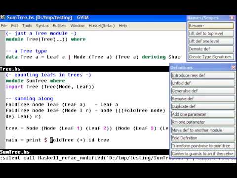HaRe - the Haskell Refactorer (a mini demo)