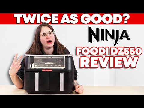 Ninja Air Fryer, Thermometer, Roast, Bake, Air Fry, Crisps, Broil, Reheats, Keep Warm, 10-in-1, Fries, Frozen Food, Veggies, and Meat, Quick Meals, Healthy Meals, Less Oil, 10 QT, GREY, DZ550​GY video review thumbnail
