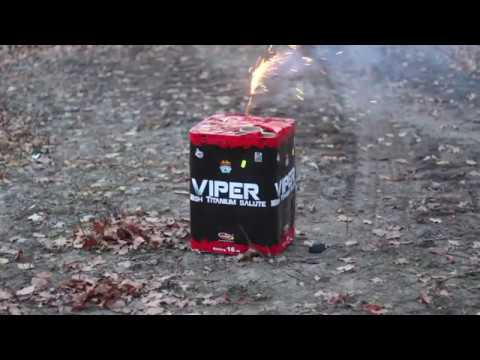Viper Titanium Salute - 3 Inch Salute Cake - 16 Shots (by pyrofreaks4live)
