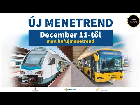 Íme az ÚJ MENETREND! Minden változás egy videóban! (MÁV, VOLÁN, HÉV)
