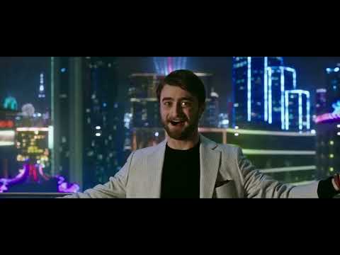 Now You See Me 2 trailer still — the Four Horsemen framed by spotlights on a Las Vegas stage