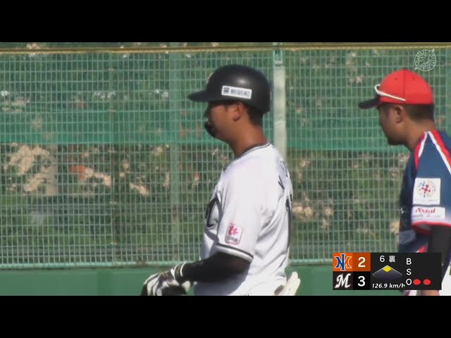 【ファーム】代打起用に応える!! マリーンズ・上田希由翔 タイムリー2ベースで勝ち越し!!  2024年9月20日 千葉ロッテマリーンズ 対 オイシックス新潟アルビレックスBC