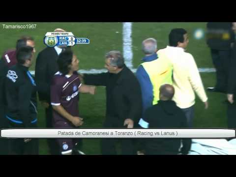 La Patada de Camoranesi a Toranzo ( Racing vs Lanus ) en HD