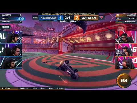 Jstn(credible) scores a flip reset goal | NRG vs Faze Clan | RLCS Fall Major