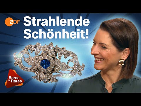 Filigranes Funkelstück: Brosche mit Diamanten bringt Wendela zum Strahlen | Bares für Rares