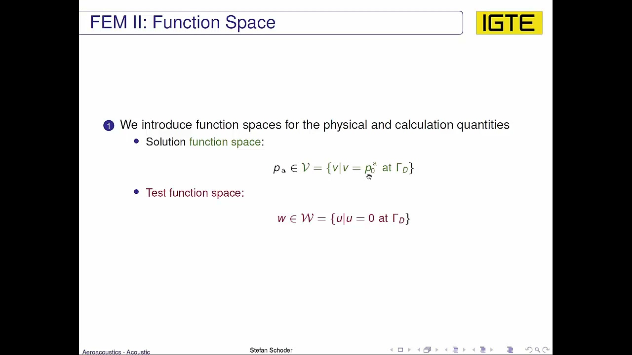 FEM 2 Function space