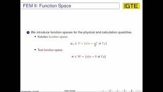 FEM 2 Function space