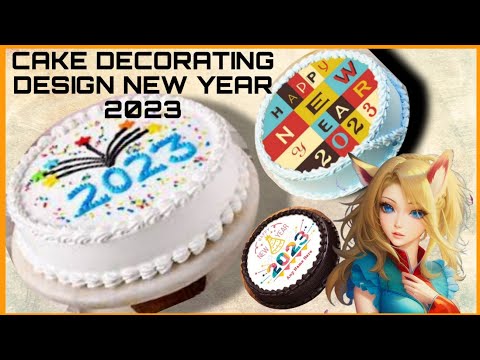Cake Decorating  Design New Year 2023  || Omaima Story Planet
