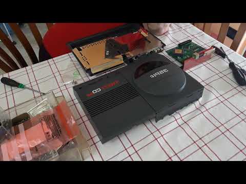 Commodore Amiga CD32 : CD32 motherboard and Case assembly + the Terrible Fire TF330 , part#1