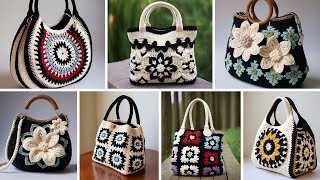 68 Ideias de Bolsas de Crochê com Lã - #modelosdetricô #crochê #projeto #tricotado #artesanato