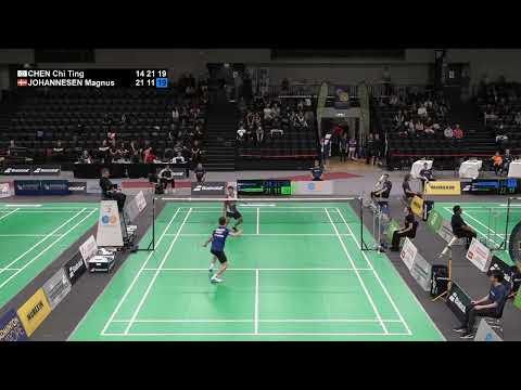 Match point -  Chen Chi Ting vs Magnus Johannesen - MS, SF – Austrian Open 2022