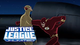 Justice Lords Reverse Flash appears and both teams fight again | Justice League Unlimited