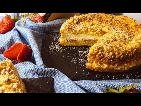 Strawberry Yogurt Crumble Cake