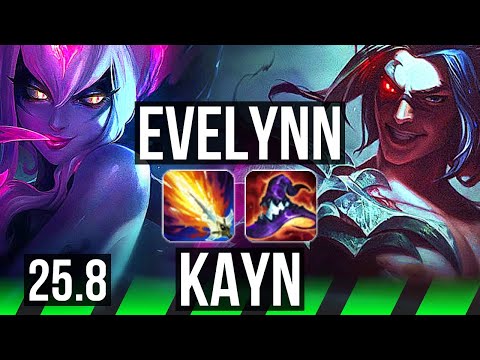 EVELYNN vs KAYN (JGL) | Rank 1 Eve, 1100+ games, Dominating | VN Challenger | 25.8