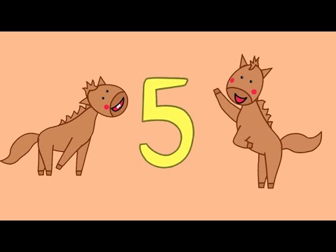 Five Horses 🐎  - educational video for kids - learning to count to five