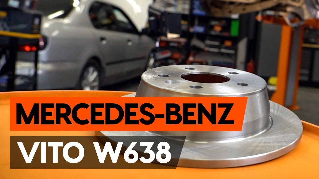 Como mudar discos de travão da parte traseira em Mercedes Vito W638 - guia de substituição