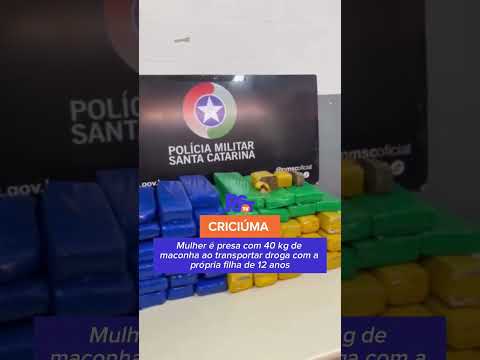 🚨 Mulher é presa com 40 kg de maconha dentro de carro em Criciúma