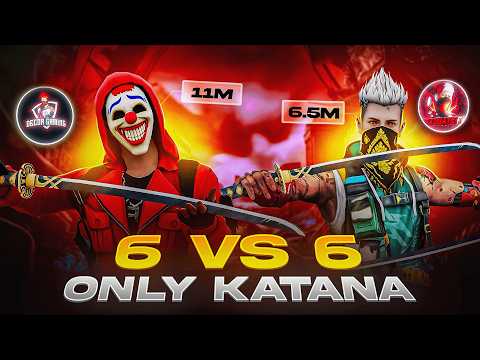 Decor Bhai Vs Graduate FF 🔥Biggest Match Ever😨 6vs6 Only Katana Challenge | Garena Free Fire Max 🔥
