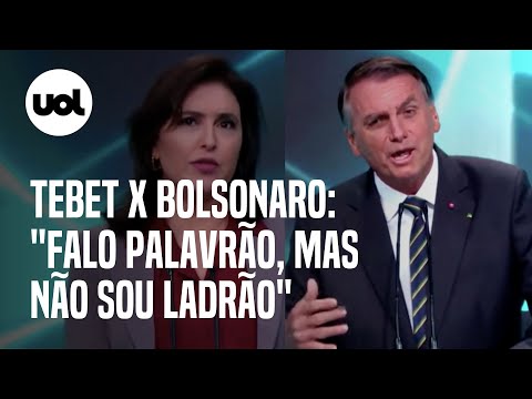 Debate: Tebet diz que Bolsonaro é 'mau exemplo' por palavrões e o acusa de corrupção
