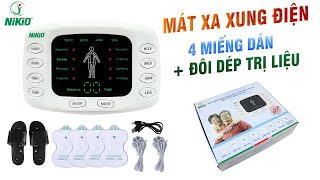 Video Máy massage xung điện miếng dán và đôi dép trị liệu bàn chân Nikio NK-105