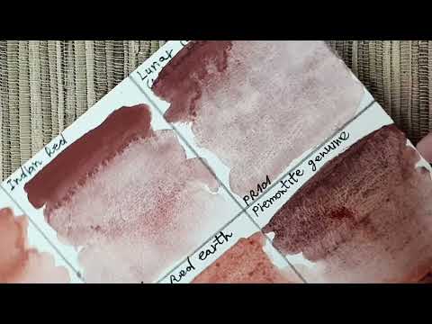 Daniel Smith opaque PR 101, swatching and color mixing