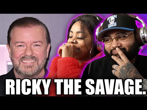 Ricky Gervais Jokes That Would Get You Fired In 10 Seconds - SAVAGE MODE - BLACK COUPLE REACTS