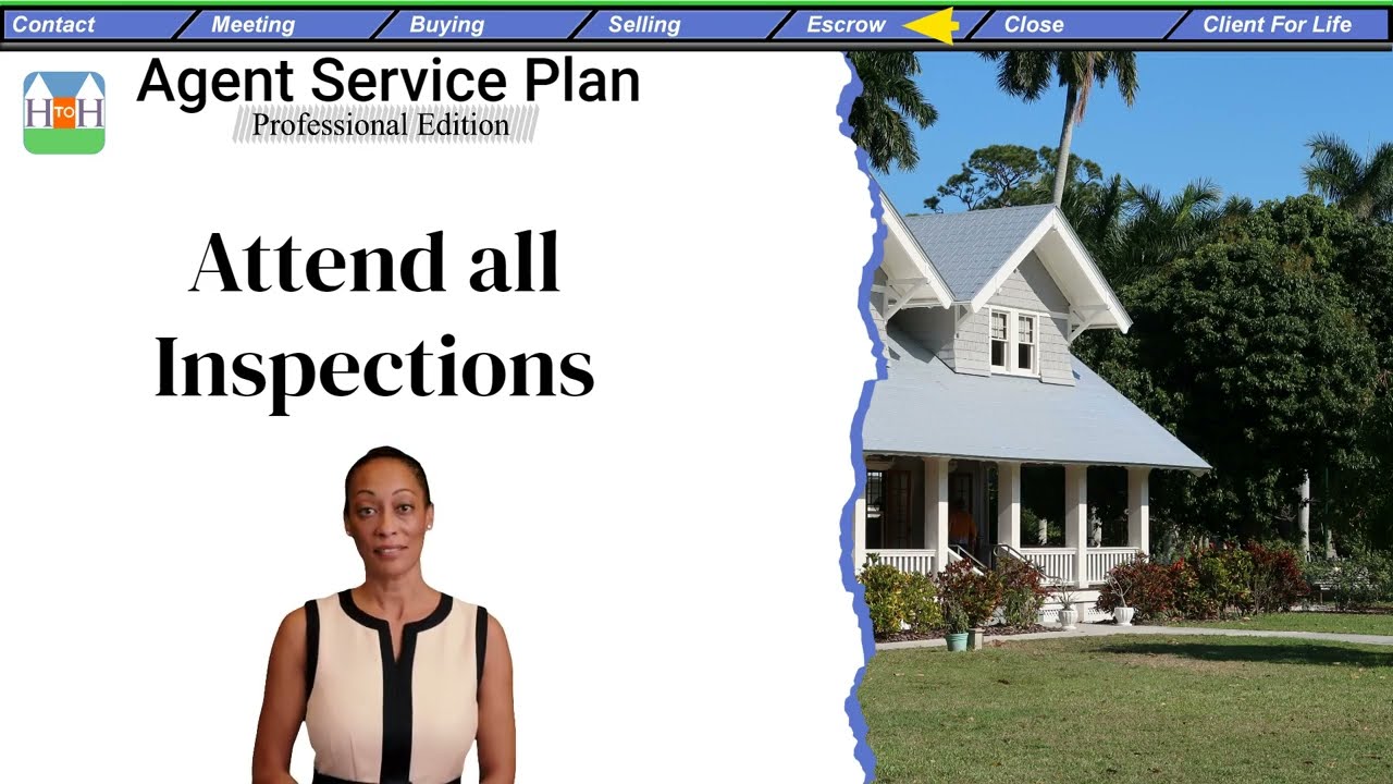 ESCROW: Attend all Inspections