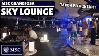 MSC Grandiosa | Inside the Sky Lounge | Panoramic Views & Ambience