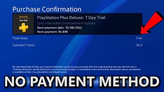 How to get free PS PLUS PREMIUM trial on PS4/PS5  (NO CREDIT CARD/PAYMENT METHOD)